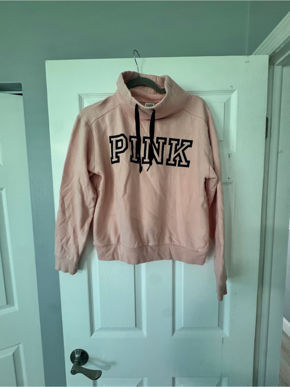 PINK Victoria's Secret Light Pink Funnel Neck Pullover